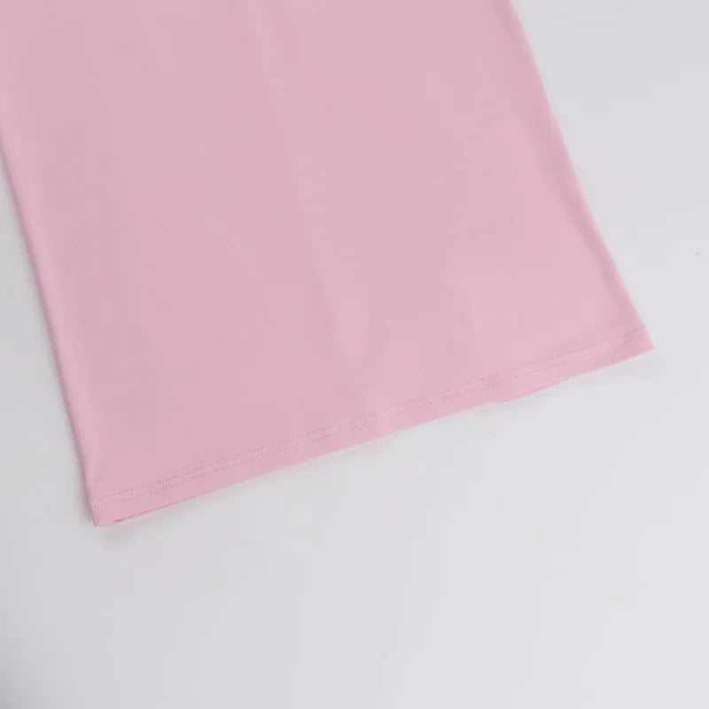 שמלת מקסי גולף בעיטור כיווצים - ורדית