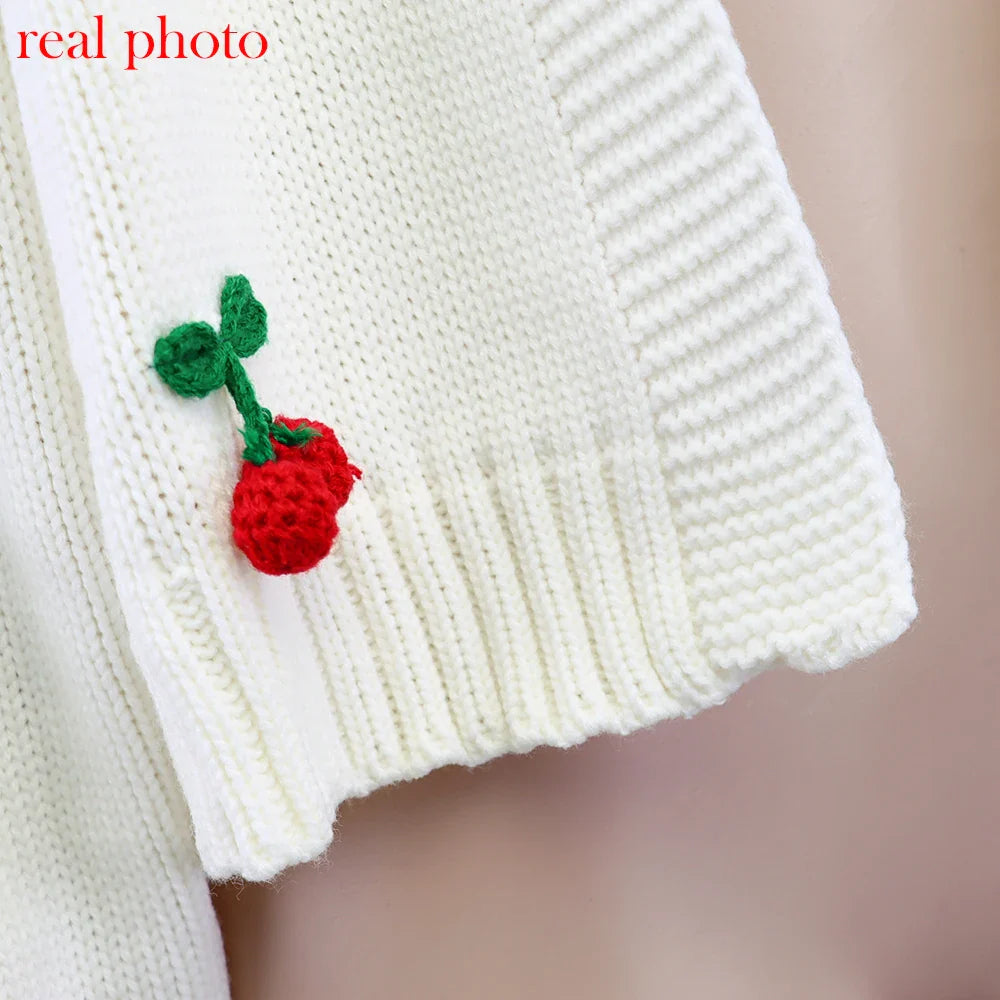 סריג בעיטור דובדבנים - צ'רי