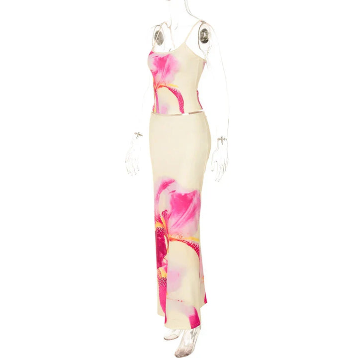 Two-piece summer set with floral design - Felicia