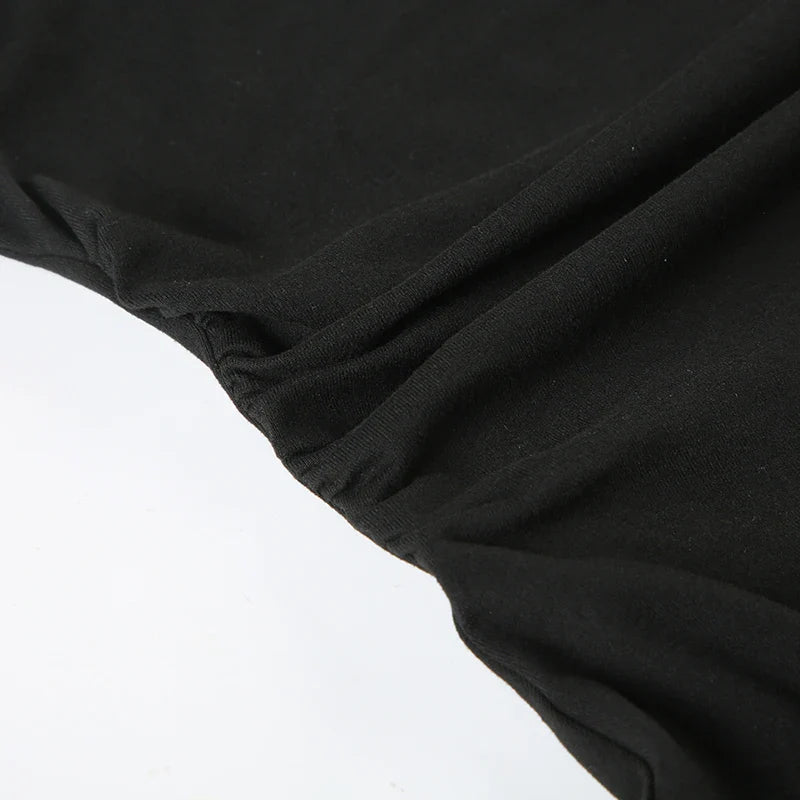 שמלת מקסי סטרפלס בעיטור שיפון ושסע - Lettie