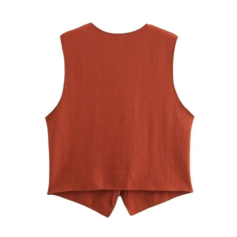 סט שני חלקים סרוג ווסט כפתורים וחצאית מקסי - פולינה