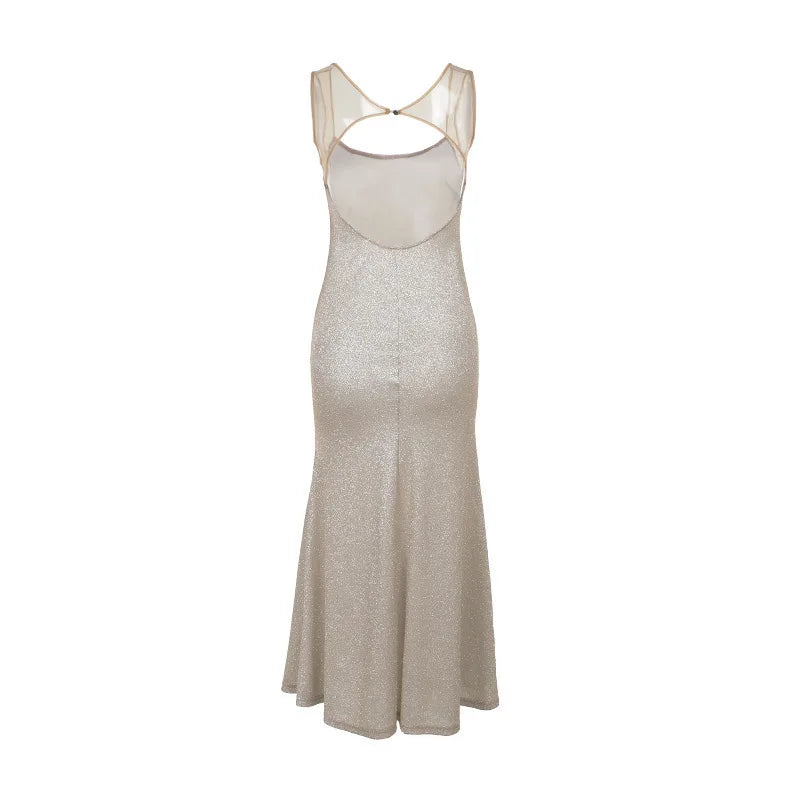 שמלת מקסי נצנצים גב פתוח - SPARKLE