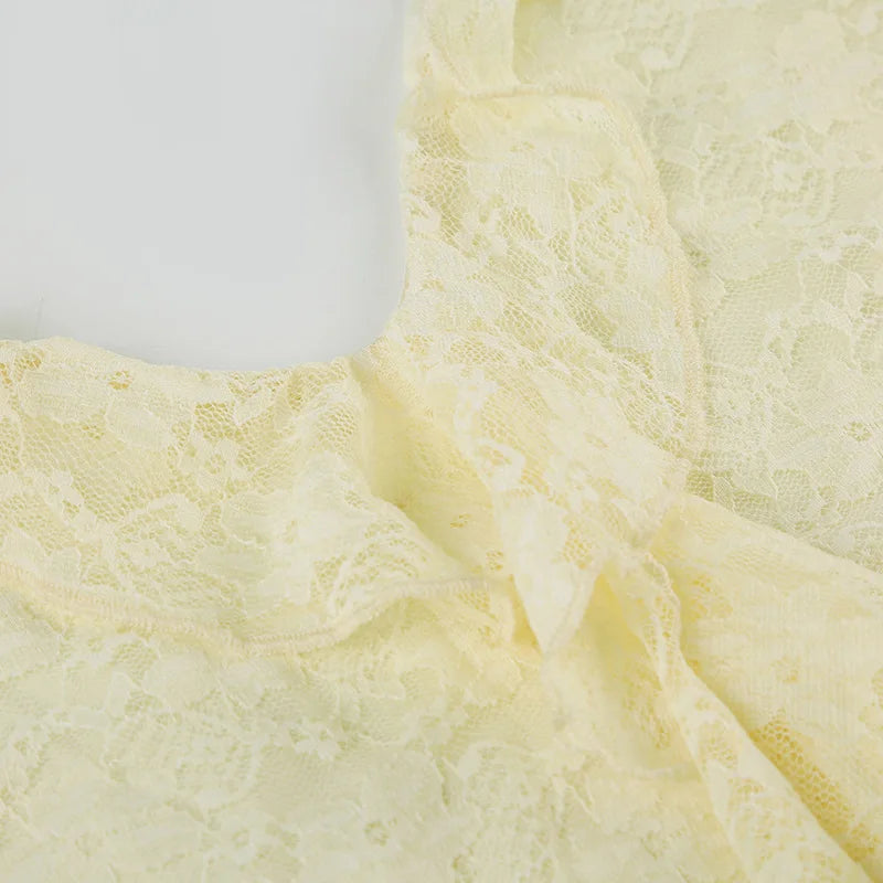 שמלת מיני תחרה בעיטור מלמלה - בוניטה