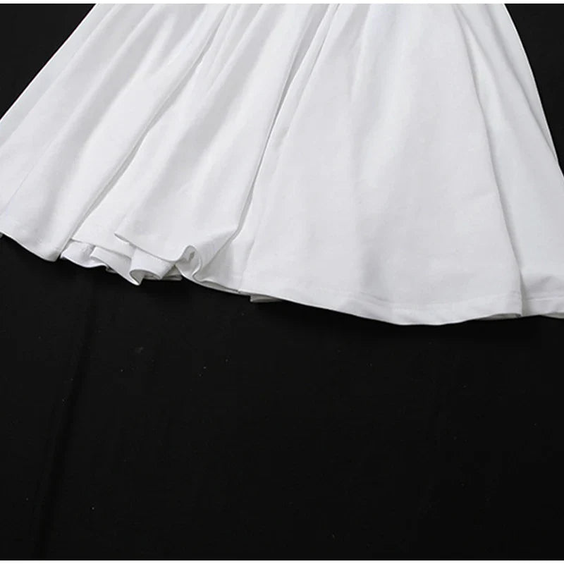 שמלת מיני בד פשתן בגזרת A גב פתוח - מרלין