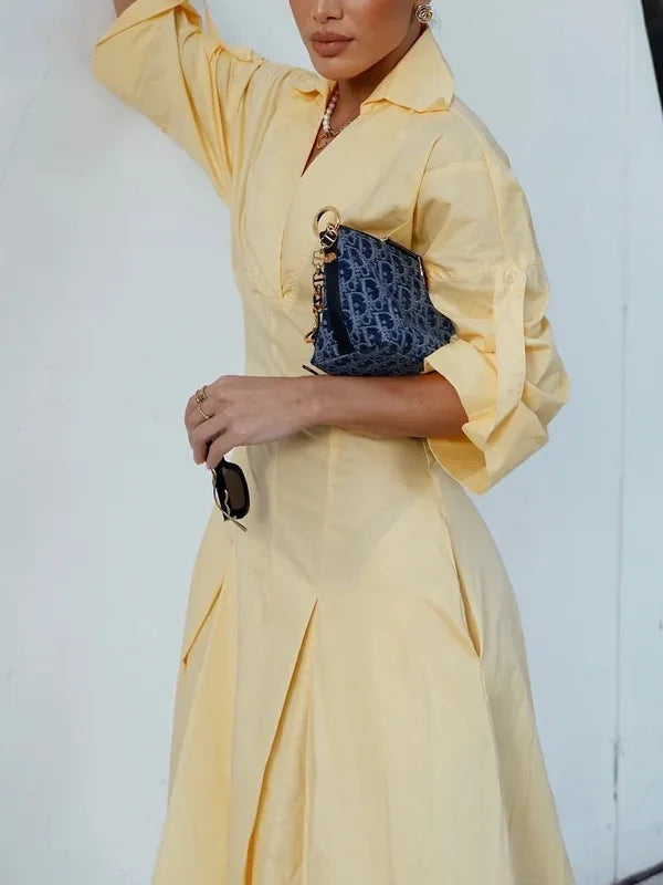 שמלת בגזרת A בעיצוב קז'ואל  - הגר