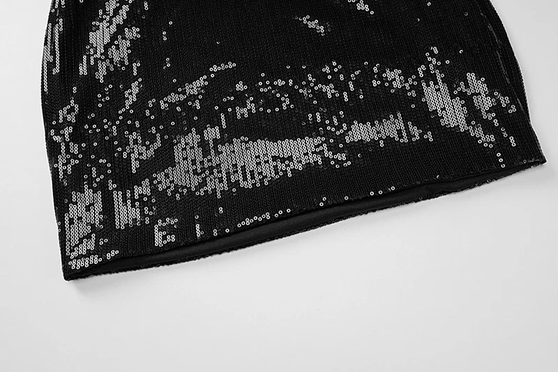 שמלת מיני פייטים צמודה גב פתוח - טייארה