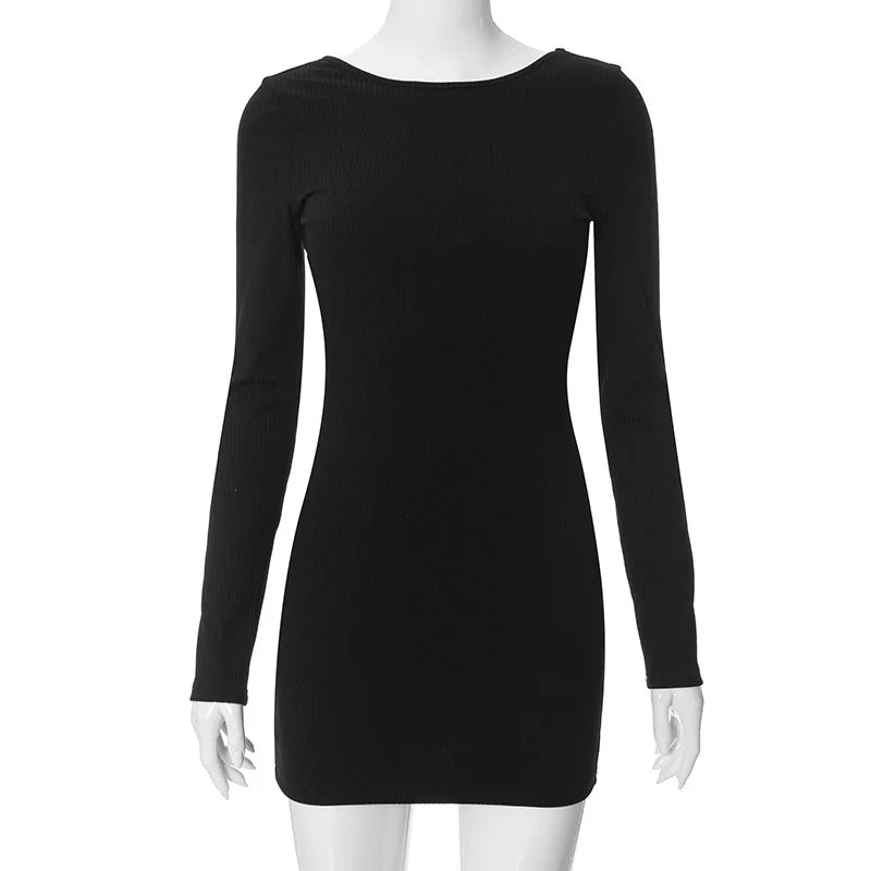 שמלת מיני סרוגה גב פתוח - פטרישיאה