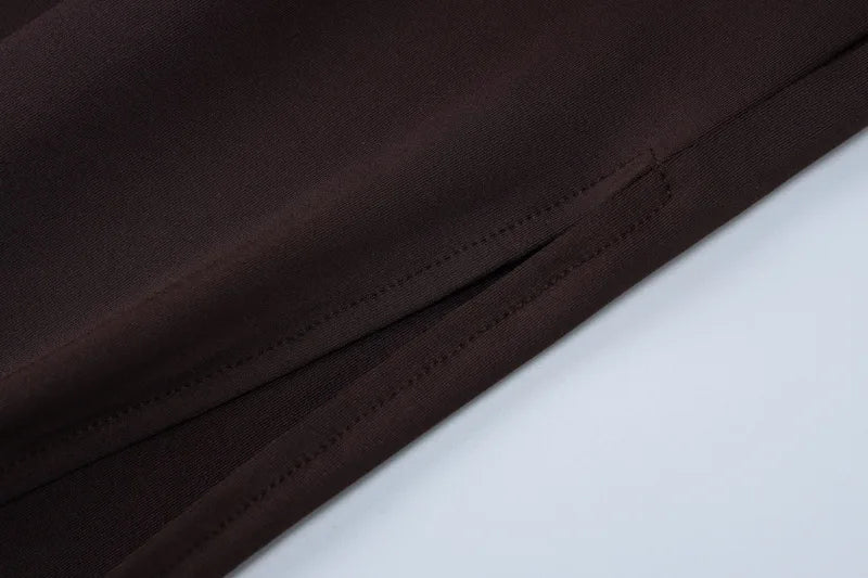 שמלת ערב מקסי בשילוב שסע וכתפיים חשופות - נטעלי