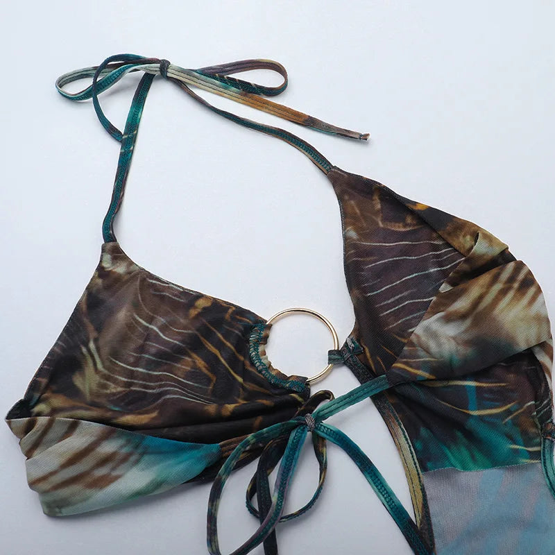 שמלת מקסי חוף בעיצוב ANIMAL PRINT - שרין