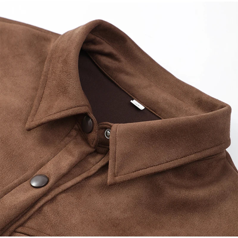 ג'קט זמש בעיצוב פרנזים - בראון