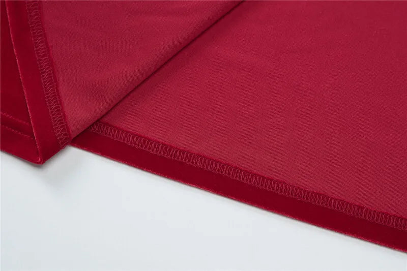 שמלת מקסי קטיפה צווארון נופל גב פתוח - מרלה