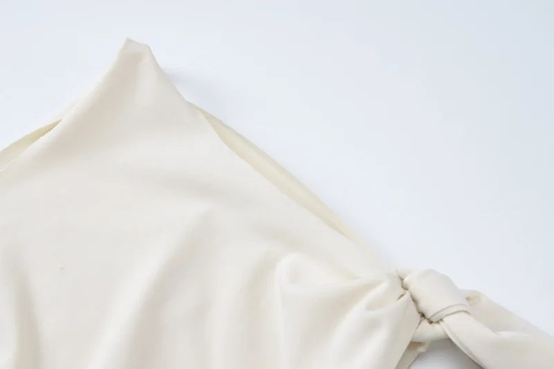 שמלת מקסי אלגנטית קשירה בכתף - יולנדה