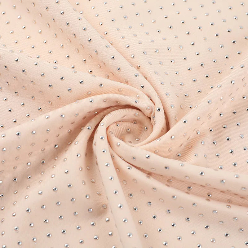 שמלת מקסי בעיטור זרקונים מנצנצים בעיצוב פתח ושסע  - אורינה