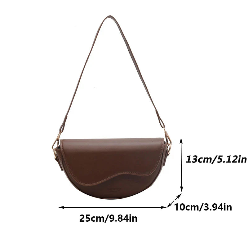 Faux leather bag with thick strap