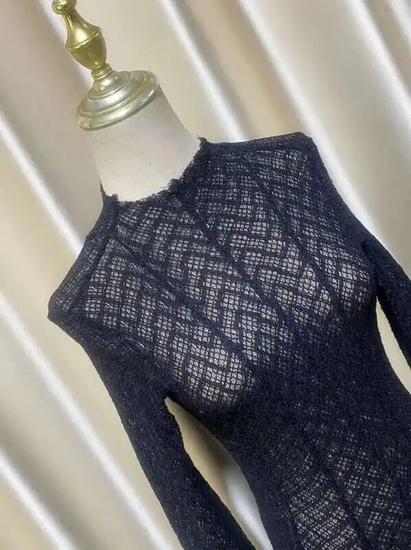 שמלת מקסי ערב יוקרתית בעיצוב ארוג בגזרת A - ליבי