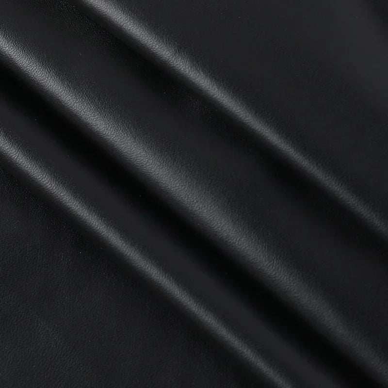 שמלת מיני דמוי עור בגזרת A - קרול