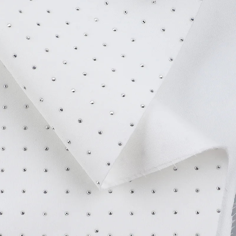 שמלת מיני סטרפלס בעיטור זרקונים מנצנצים - Londyn