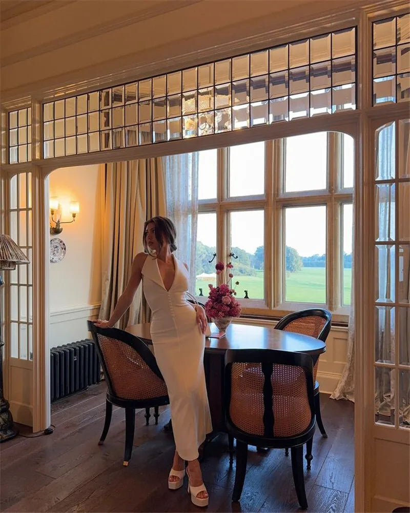 שמלת מידי מחויטת בעיטור כפתורים - VALERY