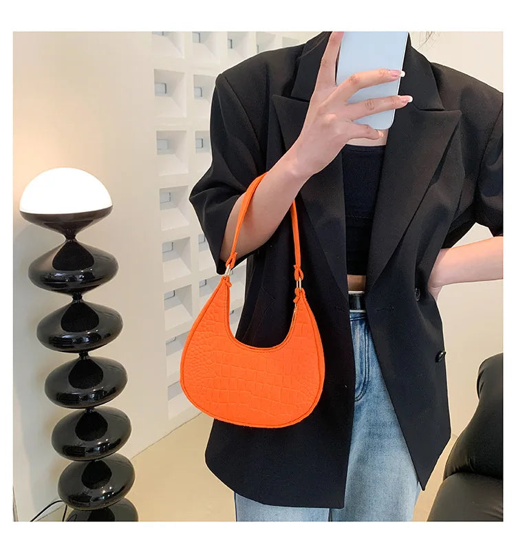 Faux leather bag with rough texture design