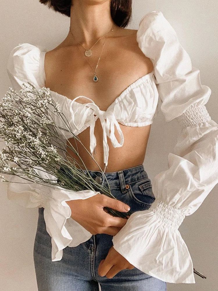 טופ ארוך שרוולים פאף - קאני