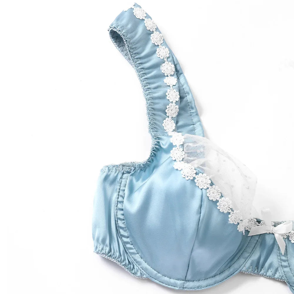 סט הלבשה תחתונה סאטן בעיטור תחרה - Adaline