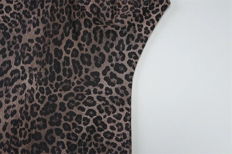 שמלת מקסי מנומרת שקופה בעיצוב בגד גוף - סשה