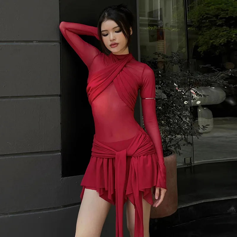 שמלת מיני בעיצוב מיוחד - גריזי