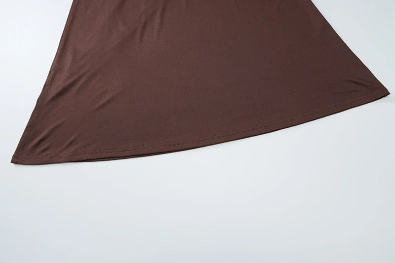 שמלת מקסי סטרפלס בעיצוב אבזם - מויה