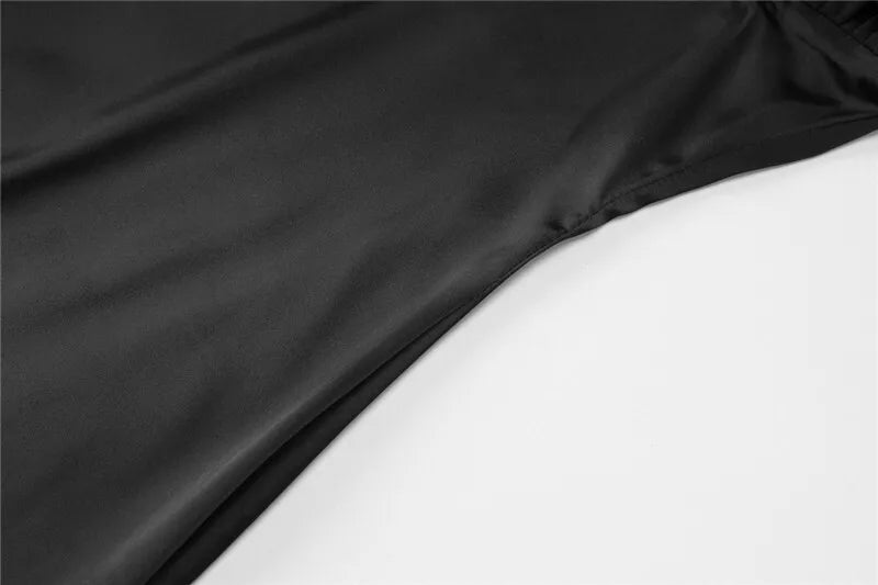 שמלת מקסי סאטן בעיצוב קרוס קשירה בצוואר - מרילין