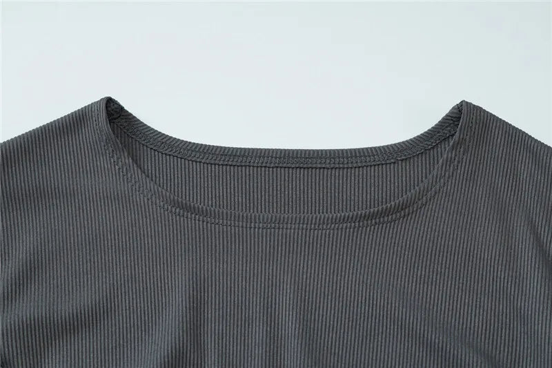 שמלת מקסי סרוגה צנועה בגזרת A קשירות במותן - לירי