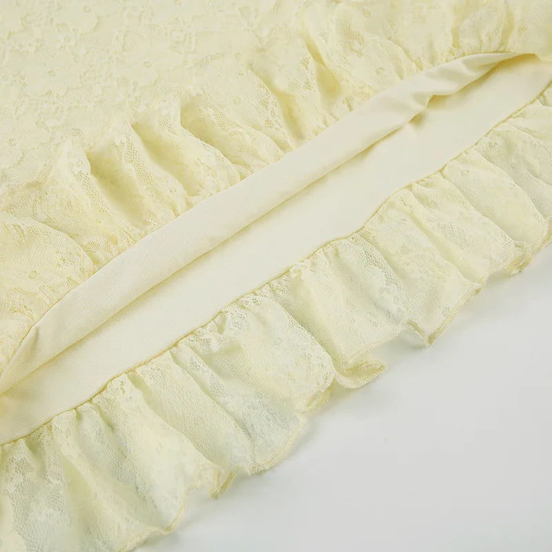 שמלת מיני תחרה בעיטור מלמלה - בוניטה