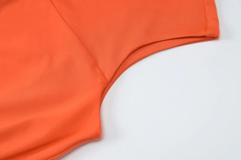 שמלת מקסי גב פתוח בעיטור אבזם פרח - מרינה