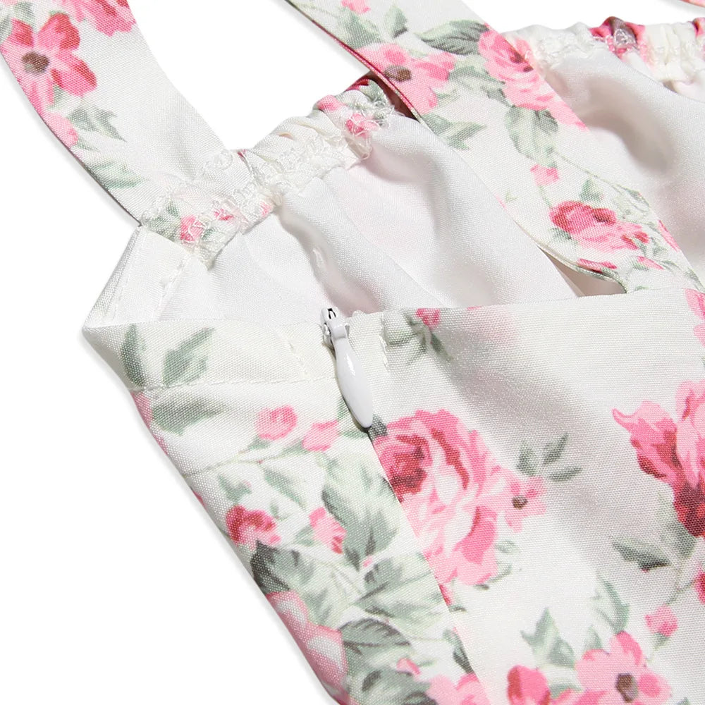 שמלת מידי קיצית בעיצוב כפרי בעיטור שסע - אנג'ליקה