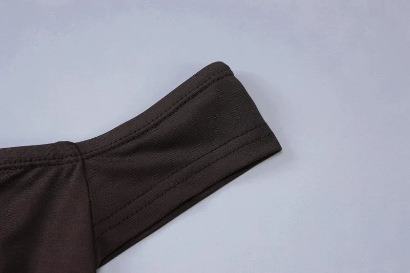 שמלת מיני בעיטור חגורת מותן כתפיים חשופות - Antonella