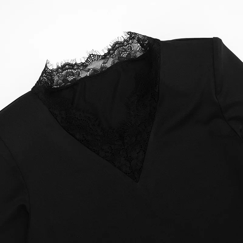 Mini dress with lace trim - MIRAN