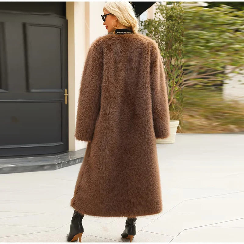 מעיל פרווה ארוך - Brinley