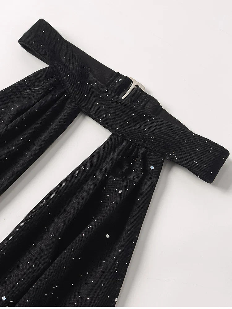 שמלת נצנצים מקסי קולר בעיצוב שיפון גב פתוח - שיראלה