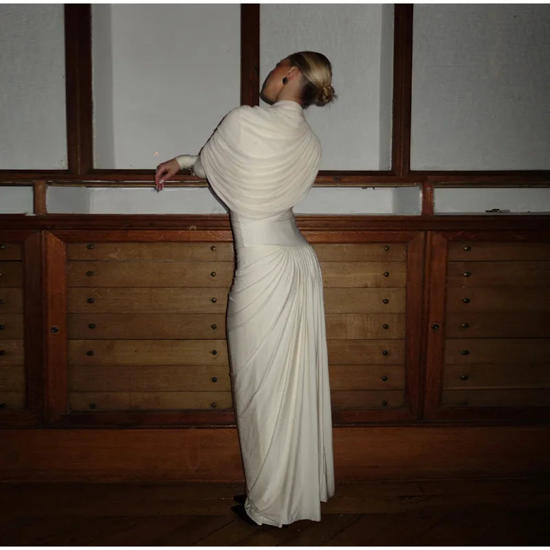 שמלת ערב מקסי בעיצוב קיפולים - רחלי