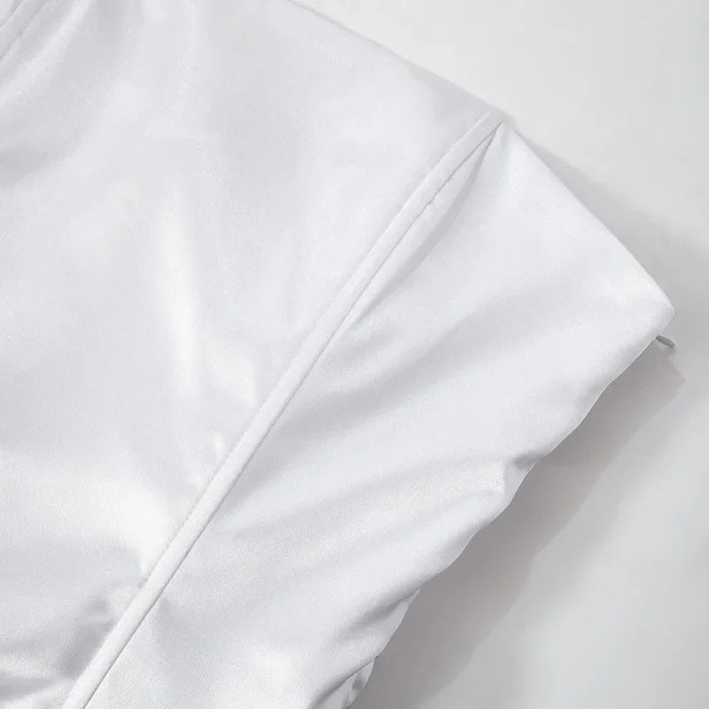 שמלת מיני סטרפלס סאטן קשירות בגב - מילי