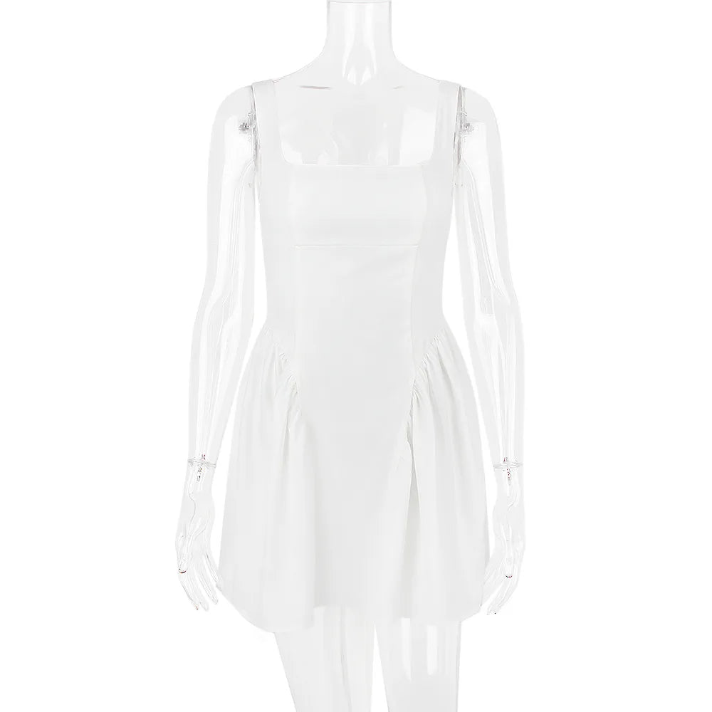 שמלת מיני בגזרת A קשירת פפיון מאחורה - לינדה