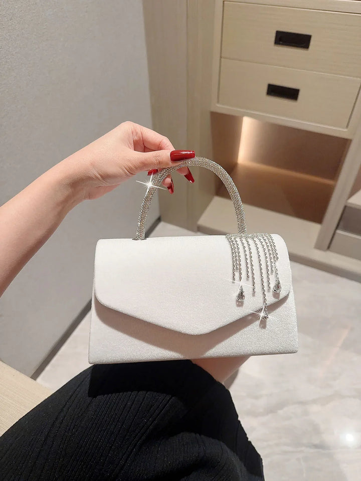 Velvet bag with diamond pattern design