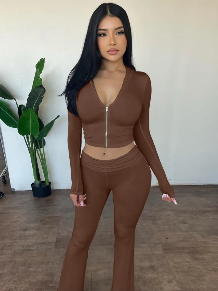 חליפת שני חלקים בד מחטב  - Ayla