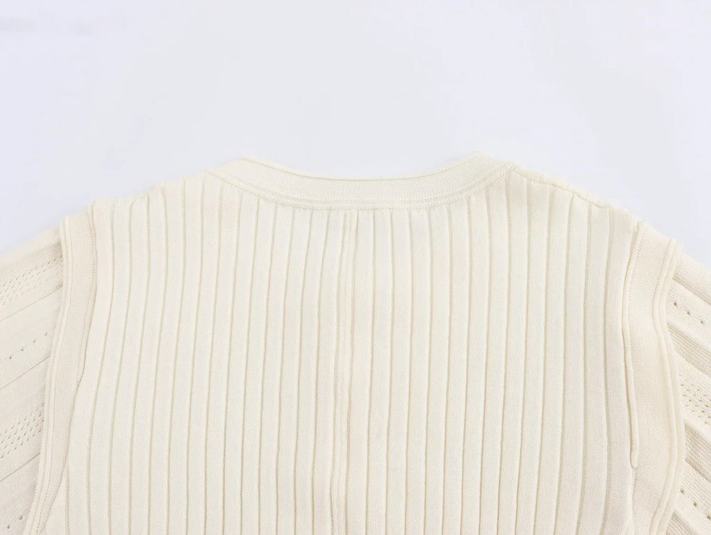 שמלת מידי סרוגה בעיצוב וינטג' צרפתי - מימי