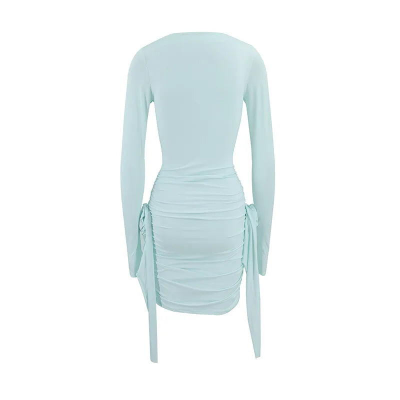 שמלת מיני בעיטור אפליקציות פרחים ושובלים - אוראלה