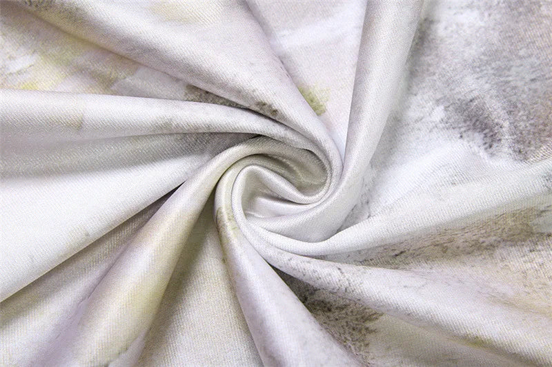 שמלת מקסי בהדפס מיוחד בעיצוב שסע גב פתוח - טנזניה