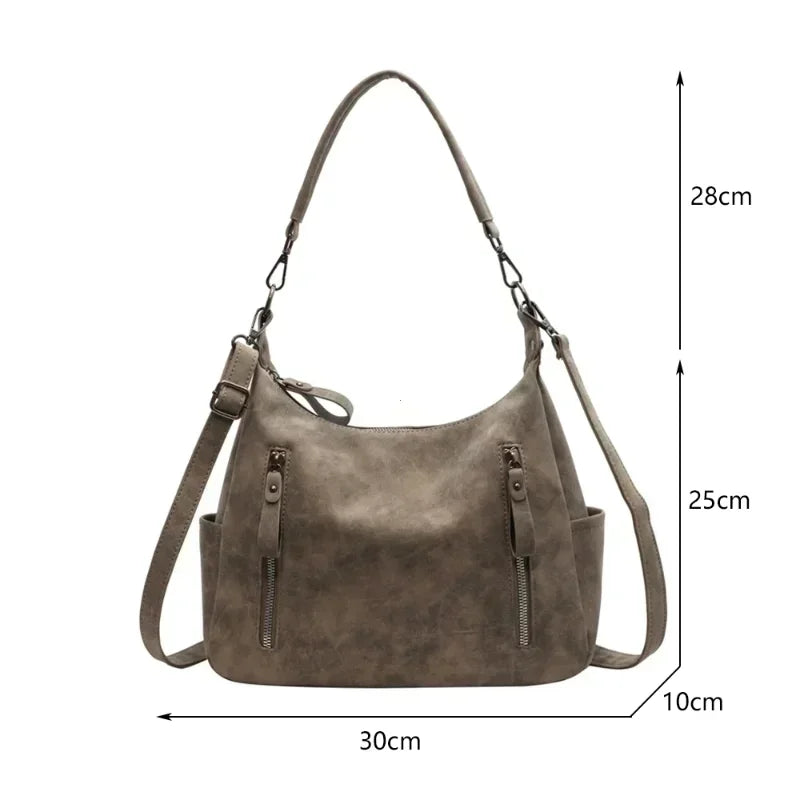 Bag with retro-style faux leather design
