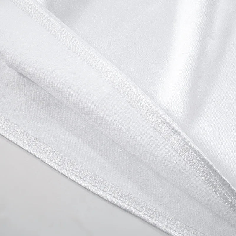 שמלת מיני סטרפלס סאטן קשירות בגב - מילי