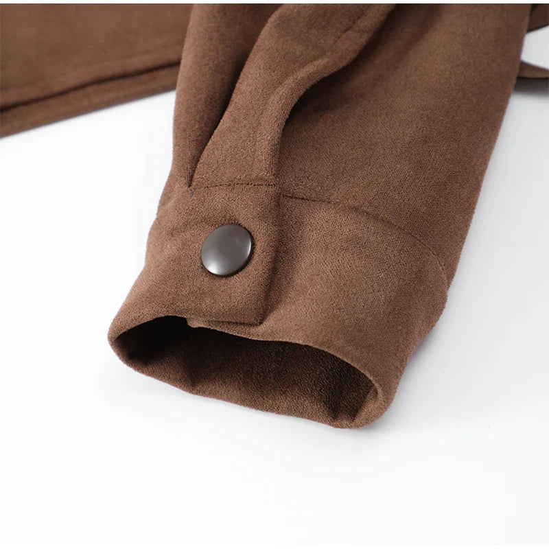 ג'קט זמש בעיצוב פרנזים - בראון