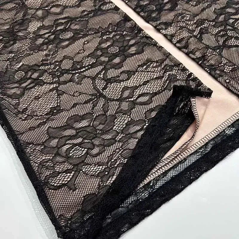 שמלת מקסי תחרה כתפיות דקות - מליסה