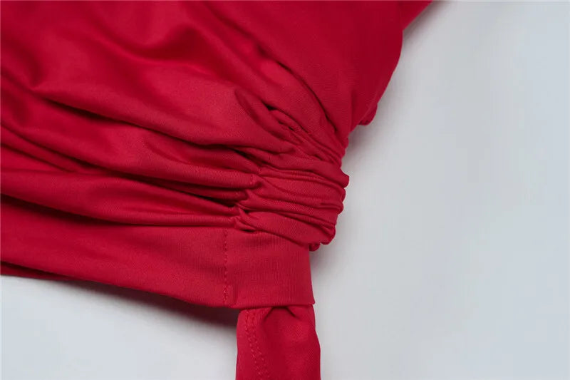 שמלת מיני בעיצוב אסימטרי בעיטור שובל - נינה